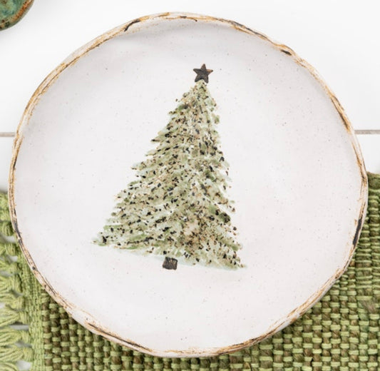 Ettab Pottery - Evergreen Tree Salad Plate