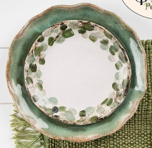 Ettab Pottery - Mosaic Wreath Salad Plate