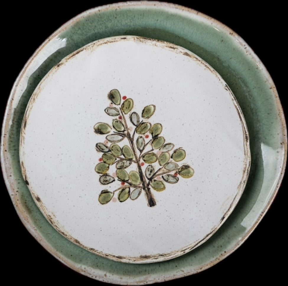 Etta B - Farmhouse Leaf Tree Salad Plate