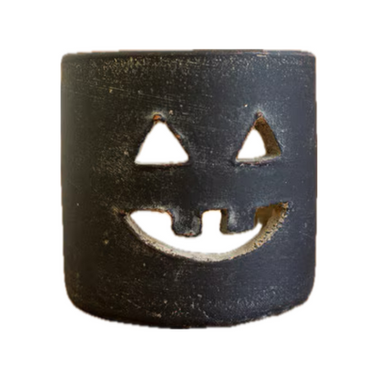 Black Clay Jack-O-Lantern