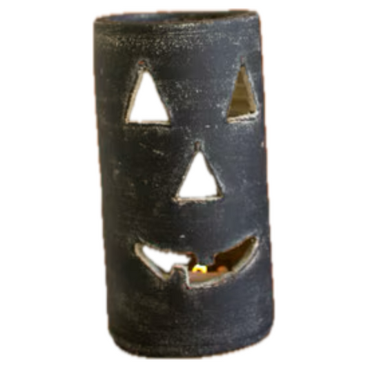 Black Clay Jack-O-Lantern